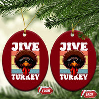 Funny Jive Thanksgiving Turkey Day Ceramic Ornament Retro Afro Black Turkey - Wonder Print Shop