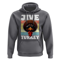 Funny Jive Thanksgiving Turkey Day Hoodie Retro Afro Black Turkey - Wonder Print Shop