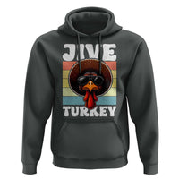 Funny Jive Thanksgiving Turkey Day Hoodie Retro Afro Black Turkey - Wonder Print Shop