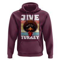 Funny Jive Thanksgiving Turkey Day Hoodie Retro Afro Black Turkey - Wonder Print Shop