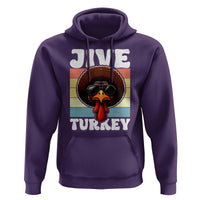 Funny Jive Thanksgiving Turkey Day Hoodie Retro Afro Black Turkey - Wonder Print Shop