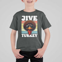 Funny Jive Thanksgiving Turkey Day T Shirt For Kid Retro Afro Black Turkey - Wonder Print Shop