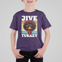 Funny Jive Thanksgiving Turkey Day T Shirt For Kid Retro Afro Black Turkey - Wonder Print Shop