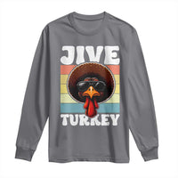 Funny Jive Thanksgiving Turkey Day Long Sleeve Shirt Retro Afro Black Turkey - Wonder Print Shop