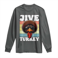 Funny Jive Thanksgiving Turkey Day Long Sleeve Shirt Retro Afro Black Turkey - Wonder Print Shop