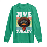 Funny Jive Thanksgiving Turkey Day Long Sleeve Shirt Retro Afro Black Turkey - Wonder Print Shop