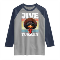 Funny Jive Thanksgiving Turkey Day Raglan Shirt Retro Afro Black Turkey - Wonder Print Shop
