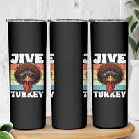 Funny Jive Thanksgiving Turkey Day Skinny Tumbler Retro Afro Black Turkey - Wonder Print Shop