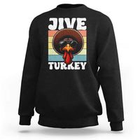Funny Jive Thanksgiving Turkey Day Sweatshirt Retro Afro Black Turkey - Wonder Print Shop