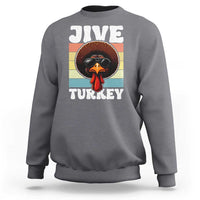 Funny Jive Thanksgiving Turkey Day Sweatshirt Retro Afro Black Turkey - Wonder Print Shop