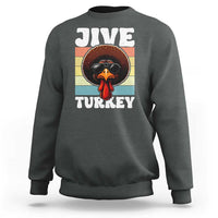 Funny Jive Thanksgiving Turkey Day Sweatshirt Retro Afro Black Turkey - Wonder Print Shop