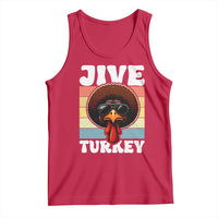 Funny Jive Thanksgiving Turkey Day Tank Top Retro Afro Black Turkey - Wonder Print Shop