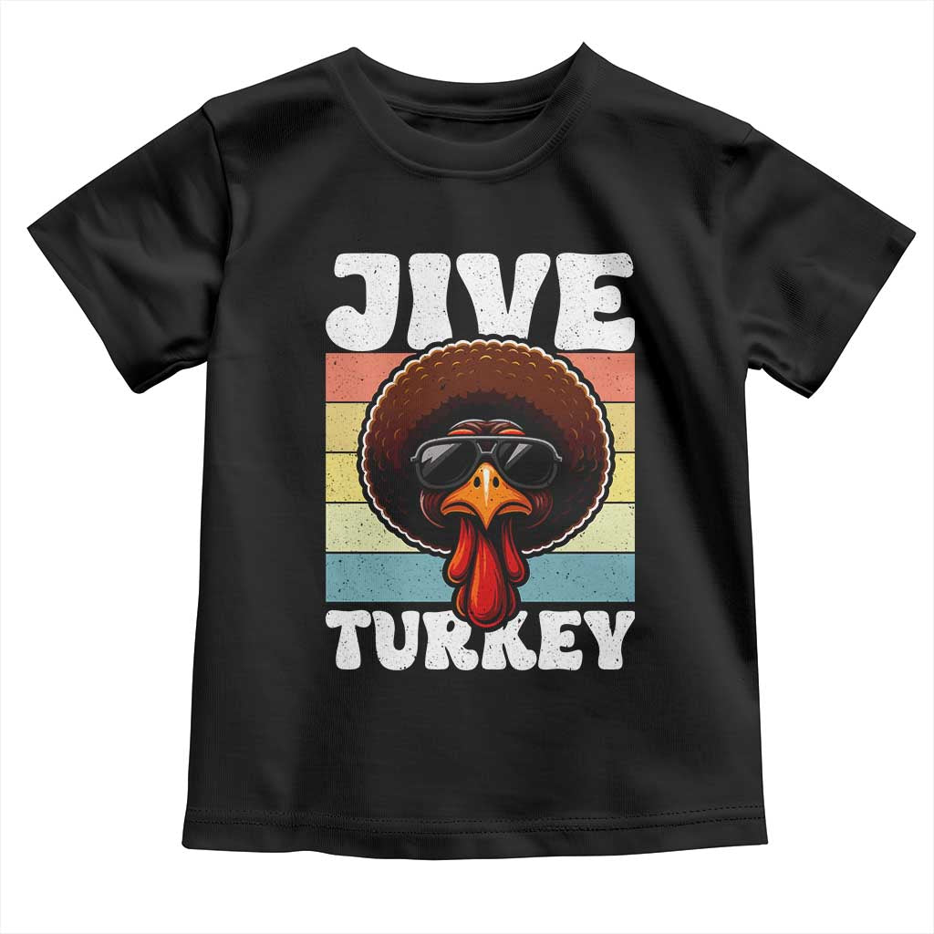 Funny Jive Thanksgiving Turkey Day Toddler T Shirt Retro Afro Black Turkey - Wonder Print Shop