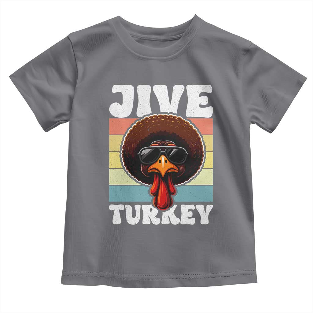 Funny Jive Thanksgiving Turkey Day Toddler T Shirt Retro Afro Black Turkey - Wonder Print Shop