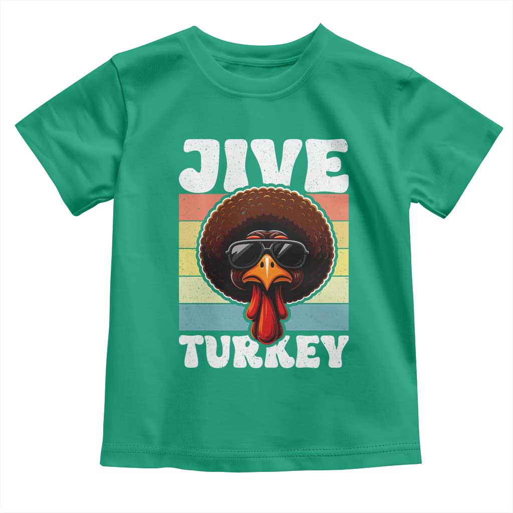 Funny Jive Thanksgiving Turkey Day Toddler T Shirt Retro Afro Black Turkey - Wonder Print Shop