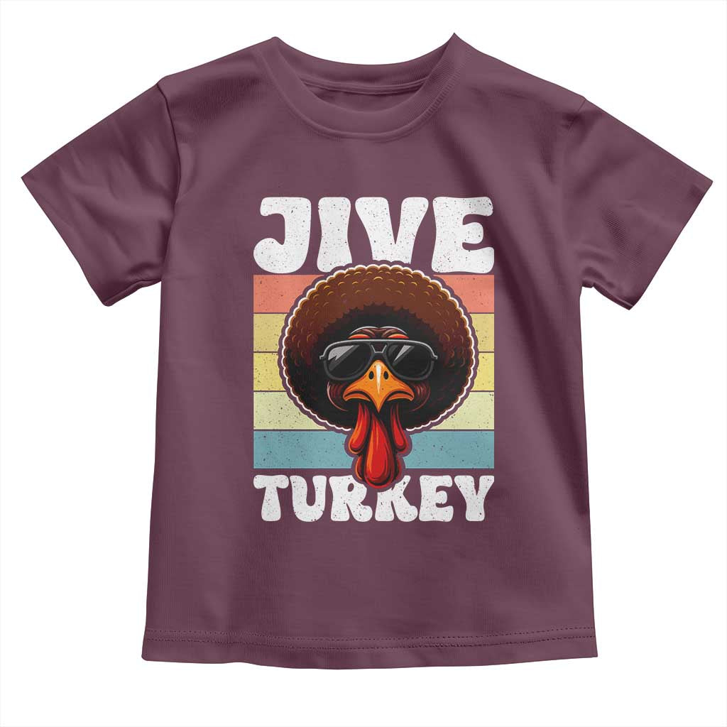 Funny Jive Thanksgiving Turkey Day Toddler T Shirt Retro Afro Black Turkey - Wonder Print Shop