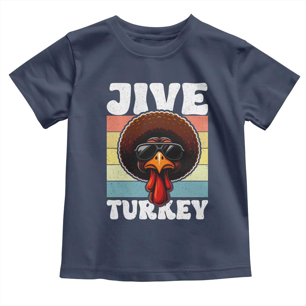 Funny Jive Thanksgiving Turkey Day Toddler T Shirt Retro Afro Black Turkey - Wonder Print Shop