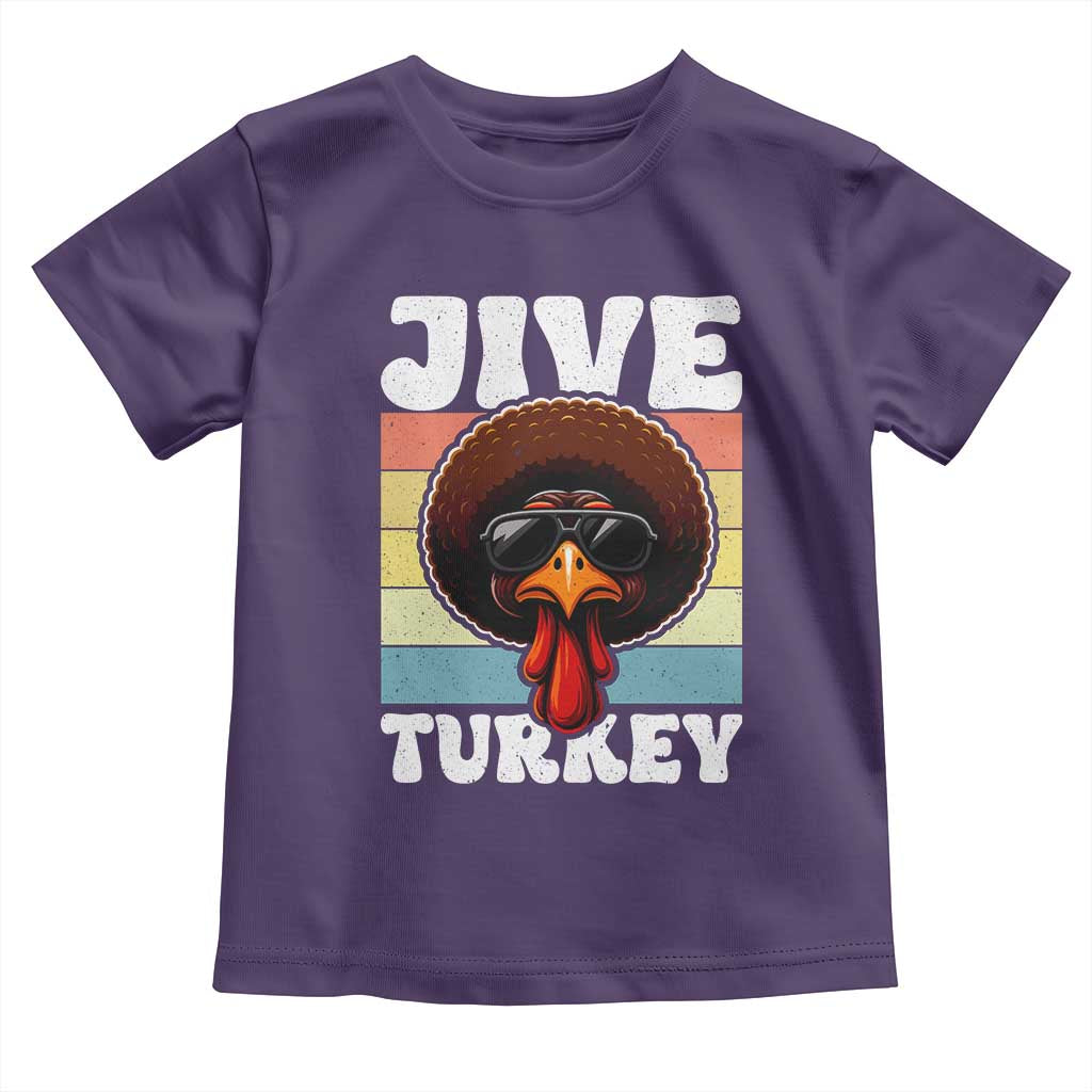Funny Jive Thanksgiving Turkey Day Toddler T Shirt Retro Afro Black Turkey - Wonder Print Shop