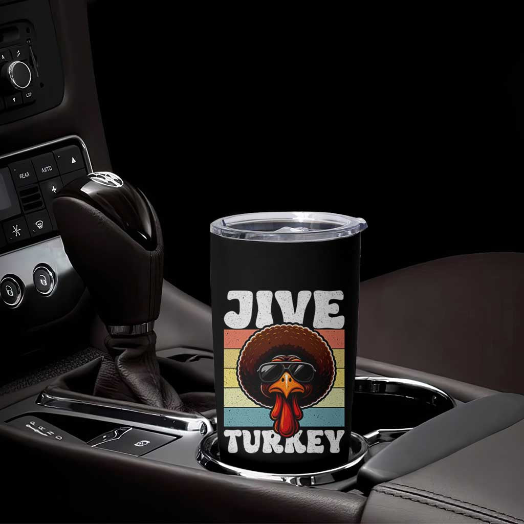 Funny Jive Thanksgiving Turkey Day Tumbler Cup Retro Afro Black Turkey - Wonder Print Shop