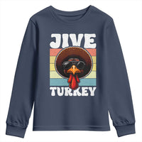 Funny Jive Thanksgiving Turkey Day Youth Sweatshirt Retro Afro Black Turkey - Wonder Print Shop