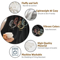 Thanksgiving Turkey Day Retro Poultry Holiday Throw Blanket - Wonder Print Shop