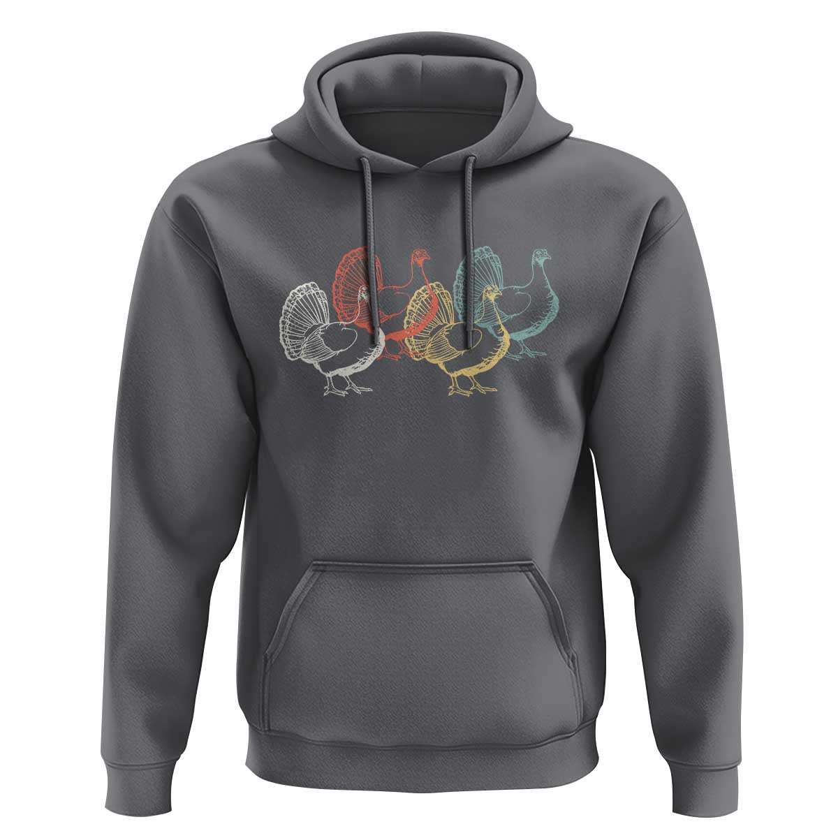 Thanksgiving Turkey Day Retro Poultry Holiday Hoodie - Wonder Print Shop