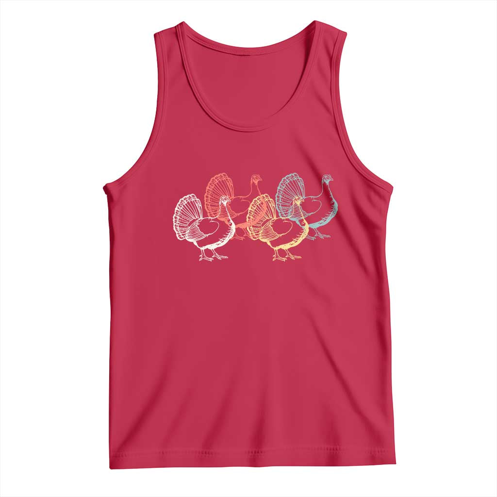 Thanksgiving Turkey Day Retro Poultry Holiday Tank Top - Wonder Print Shop