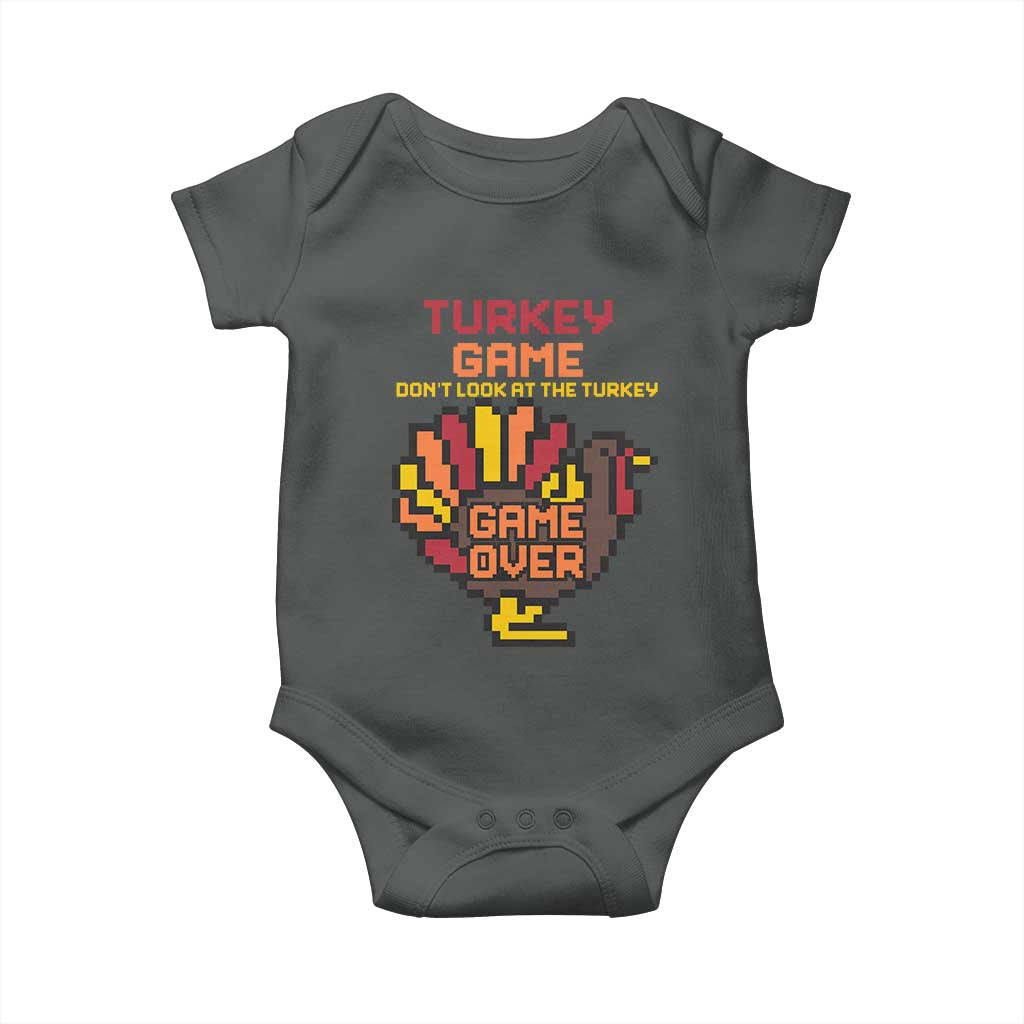 Funny Thanksgiving Turkey Baby Onesie Turkey Game Dont Look At The Turkey - Wonder Print Shop