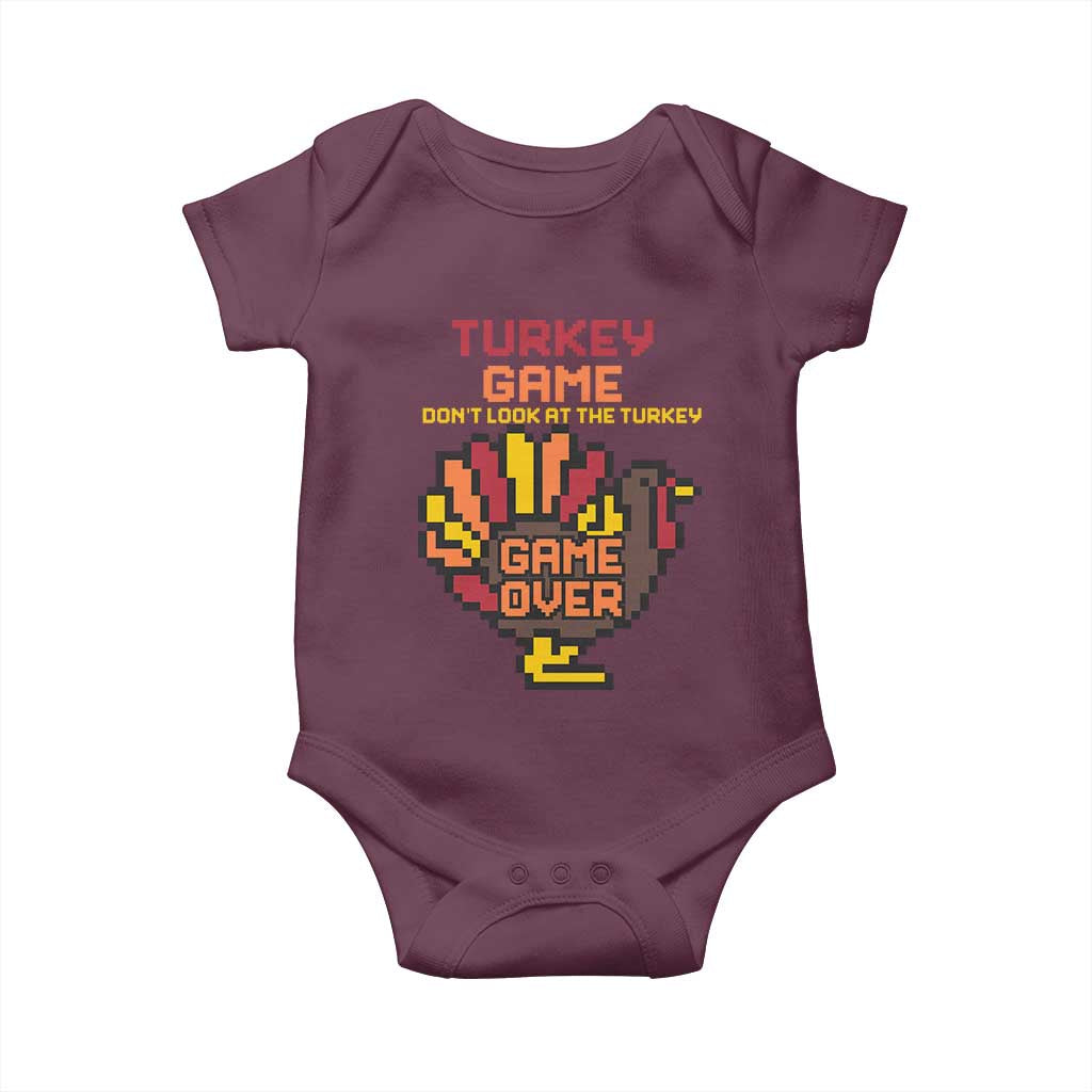 Funny Thanksgiving Turkey Baby Onesie Turkey Game Dont Look At The Turkey - Wonder Print Shop