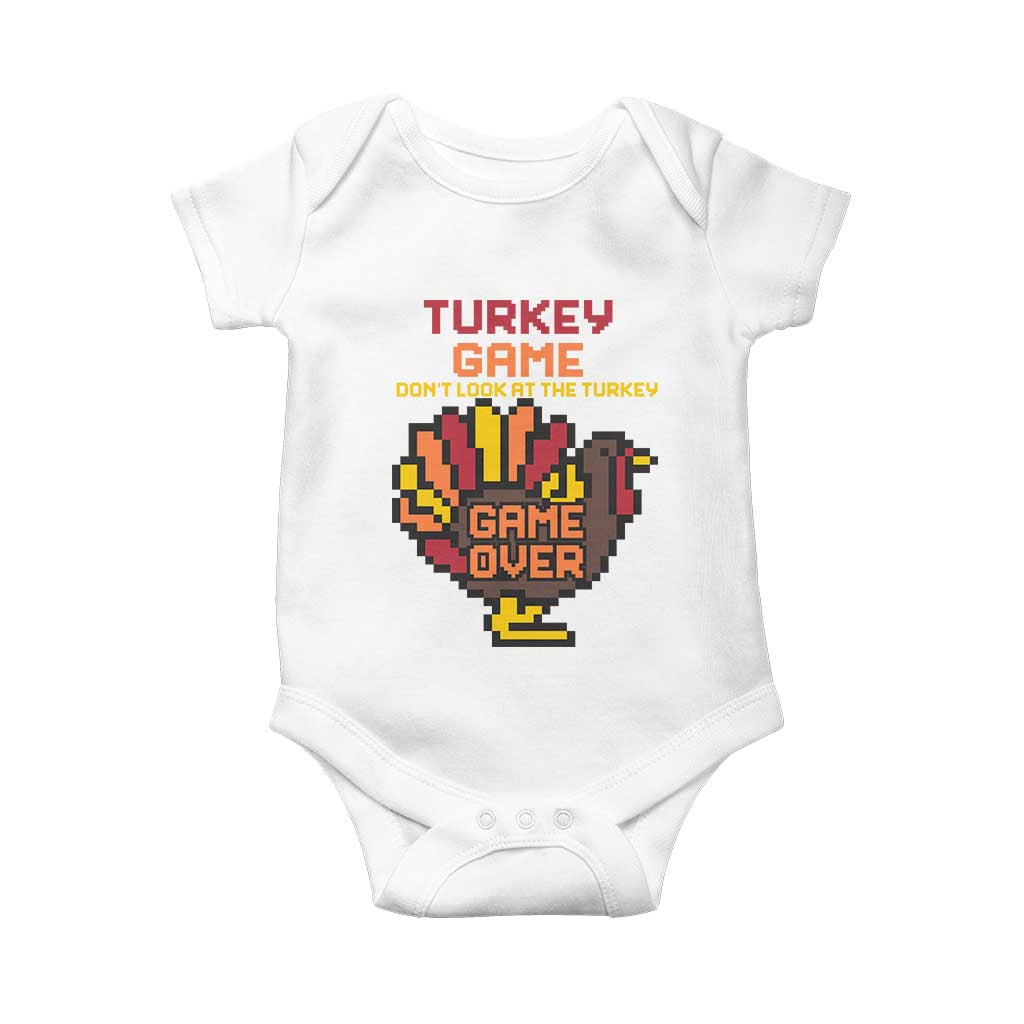 Funny Thanksgiving Turkey Baby Onesie Turkey Game Dont Look At The Turkey - Wonder Print Shop