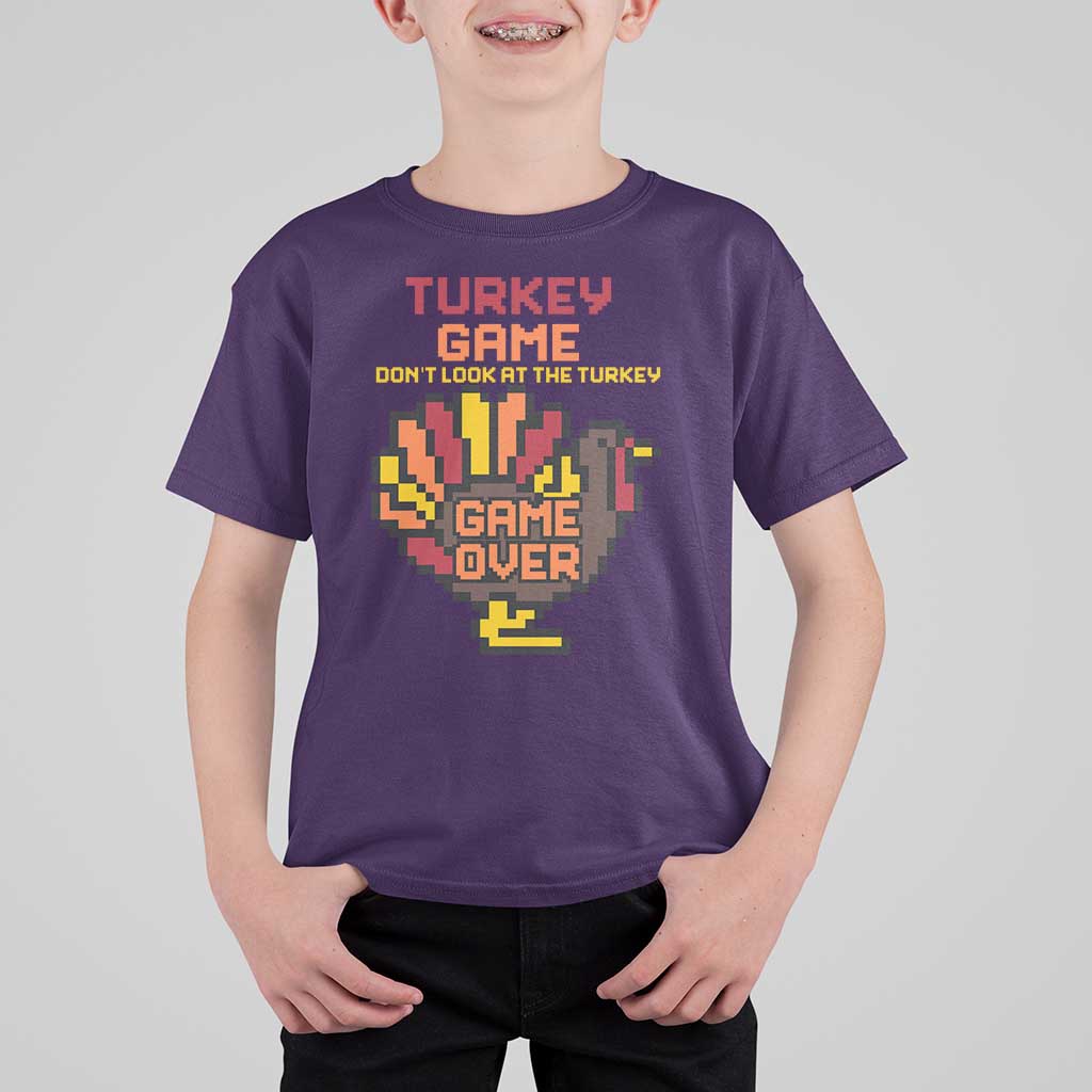 Funny Thanksgiving Turkey T Shirt For Kid Turkey Game Dont Look At The Turkey - Wonder Print Shop