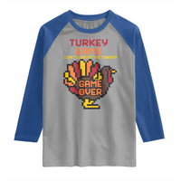 Funny Thanksgiving Turkey Raglan Shirt Turkey Game Dont Look At The Turkey - Wonder Print Shop