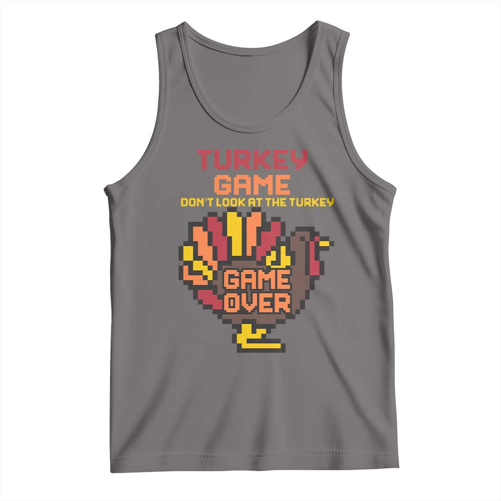 Funny Thanksgiving Turkey Tank Top Turkey Game Dont Look At The Turkey - Wonder Print Shop