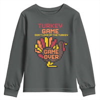 Funny Thanksgiving Turkey Youth Sweatshirt Turkey Game Dont Look At The Turkey - Wonder Print Shop