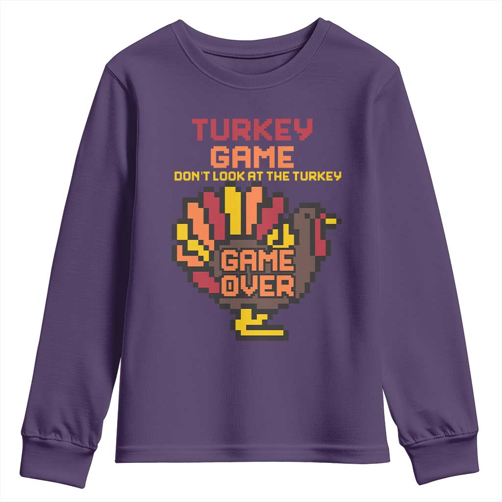 Funny Thanksgiving Turkey Youth Sweatshirt Turkey Game Dont Look At The Turkey - Wonder Print Shop