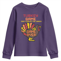Funny Thanksgiving Turkey Youth Sweatshirt Turkey Game Dont Look At The Turkey - Wonder Print Shop