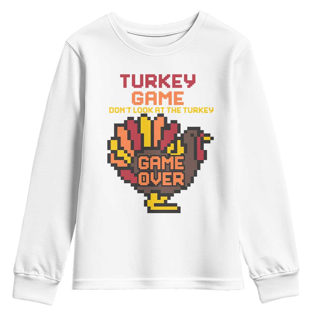 Funny Thanksgiving Turkey Youth Sweatshirt Turkey Game Dont Look At The Turkey - Wonder Print Shop