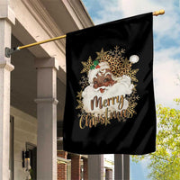 Funny Retro Black Santa Merry Christmas Leopard Garden Flag - Wonder Print Shop