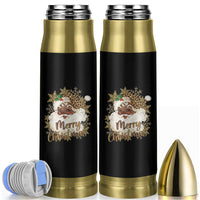 Funny Retro Black Santa Merry Christmas Leopard Bullet Tumbler - Wonder Print Shop