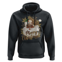 Funny Retro Black Santa Merry Christmas Leopard Hoodie - Wonder Print Shop