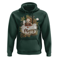 Funny Retro Black Santa Merry Christmas Leopard Hoodie - Wonder Print Shop