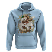 Funny Retro Black Santa Merry Christmas Leopard Hoodie - Wonder Print Shop