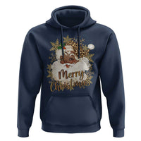 Funny Retro Black Santa Merry Christmas Leopard Hoodie - Wonder Print Shop