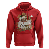 Funny Retro Black Santa Merry Christmas Leopard Hoodie - Wonder Print Shop