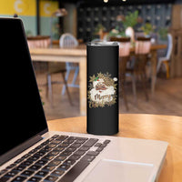 Funny Retro Black Santa Merry Christmas Leopard Skinny Tumbler - Wonder Print Shop