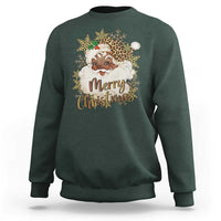 Funny Retro Black Santa Merry Christmas Leopard Sweatshirt - Wonder Print Shop