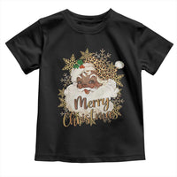 Funny Retro Black Santa Merry Christmas Leopard Toddler T Shirt - Wonder Print Shop