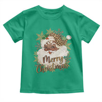Funny Retro Black Santa Merry Christmas Leopard Toddler T Shirt - Wonder Print Shop