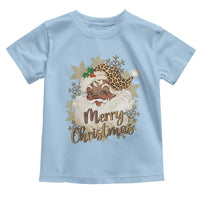 Funny Retro Black Santa Merry Christmas Leopard Toddler T Shirt - Wonder Print Shop