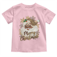 Funny Retro Black Santa Merry Christmas Leopard Toddler T Shirt - Wonder Print Shop